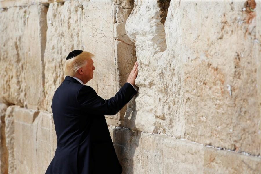 Donald Trump makes historic visit to Jerusalem's Western Wall - Photos ...