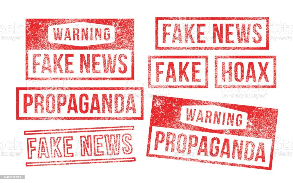 Fake News Propaganda Hoax Rubber Stamps Stock Illustration ...