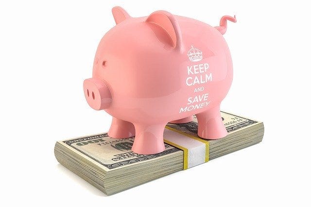 Reminder to keep calm and save money and make investments.