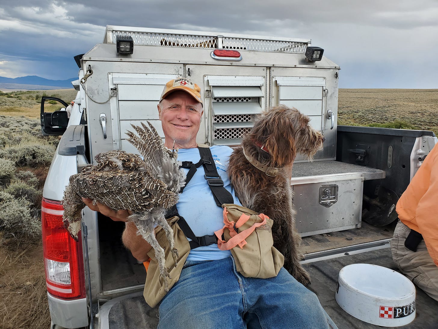 Jim with sage grouse