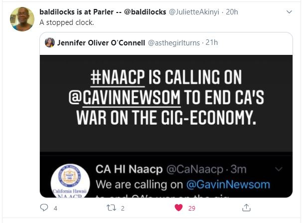 Baldilocks Response to NAACP Tweet