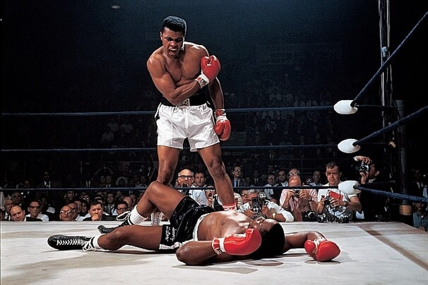 Ali's iconic look after knockout.