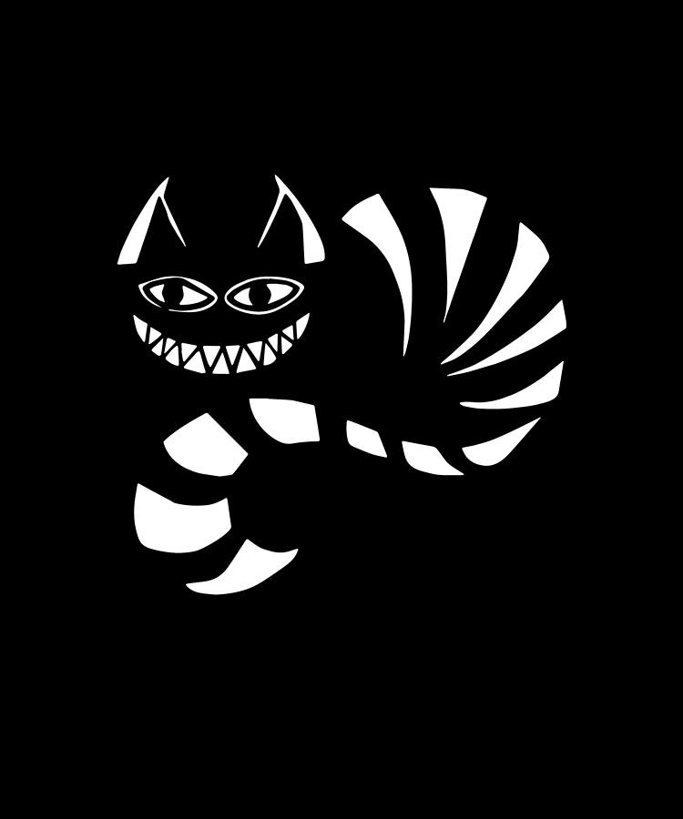 Alice In Wonderland Cheshire Cat Girls Tshirt Disney Smile Nerd Seni Digital oleh Leo Fadden |  Seni Rupa Amerika