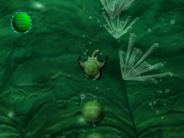 A screenshot of your creature early on, after it breaks free from its egg.