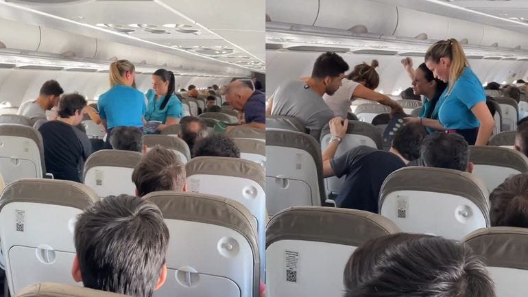 Panic in the air: a woman collapsed in mid-flight to Neuquén