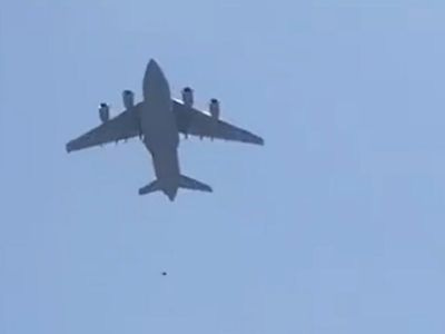 Terrifying video shows 2 people falling off plane mid-air in Kabul