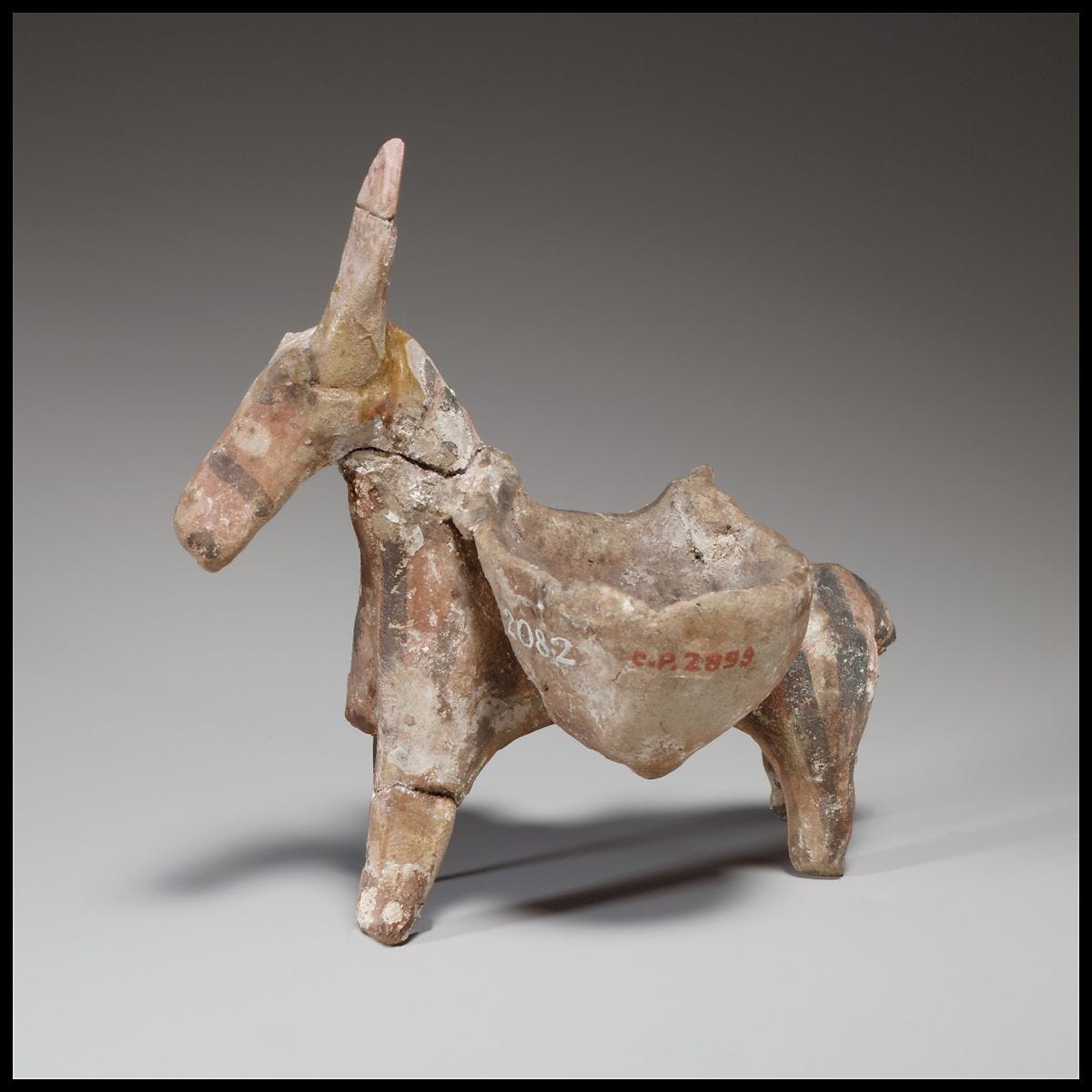 Donkey figurine, Terracotta, Cypriot 