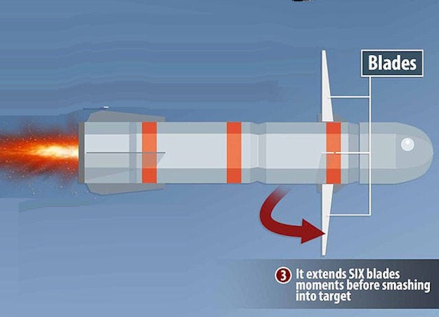 AGM-114 R9X Hellfire Blade Bomb
