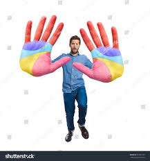 Young Man Giant Hands Stock Photo 201851959 | Shutterstock