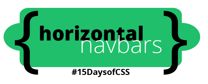 Horizontal Navbar unit, #15DaysOfCSS