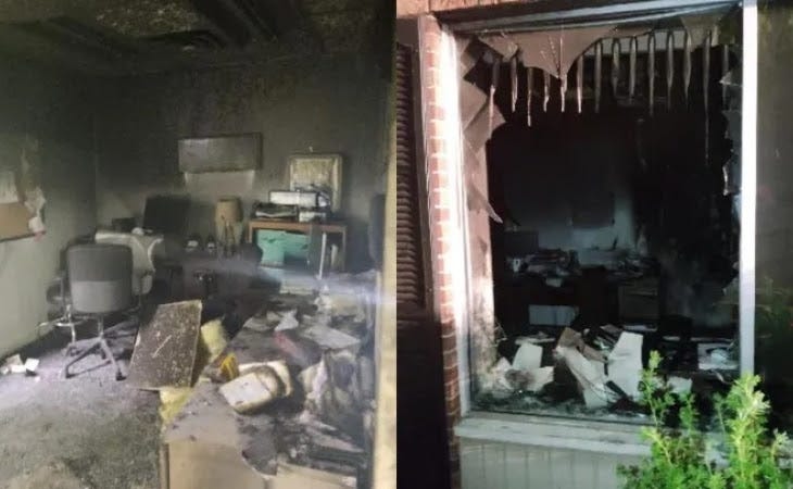 Kantor CompassCare di Buffalo, New York di bakar.