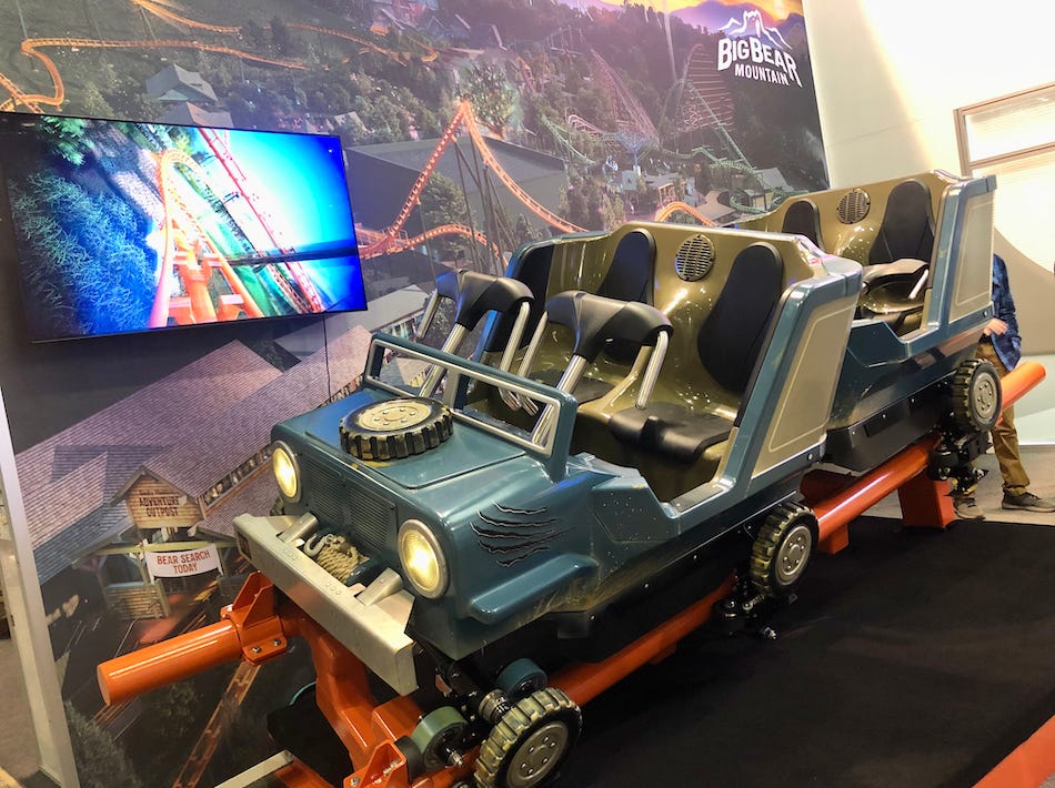 Big Bear Mountain coaster lead car at IAAPA Expo