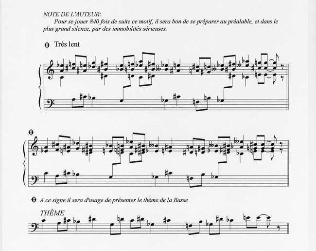 Vexations by Erik Satie score