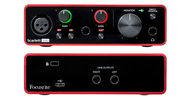 focusrite scarlett solo audio interface