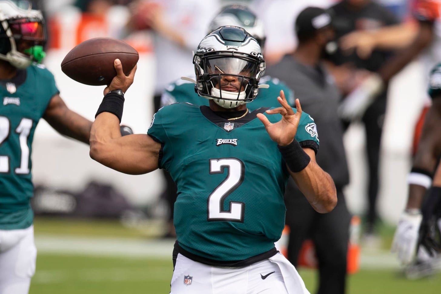 Jalen Hurts might be making Carson Wentz's seat hot with Eagles