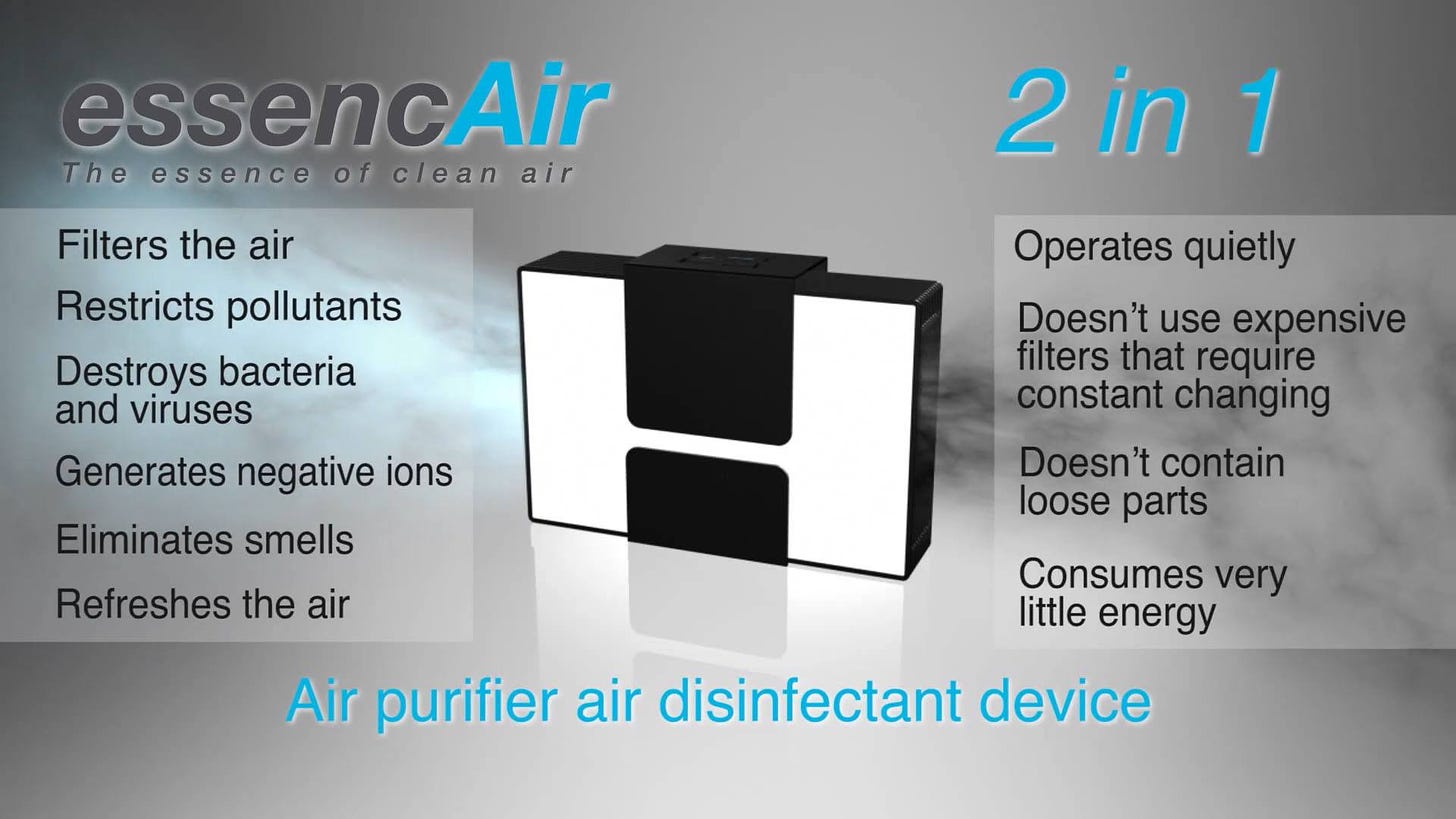 EssenceAir - BiPolar Air Ionizer for sale - high voltage