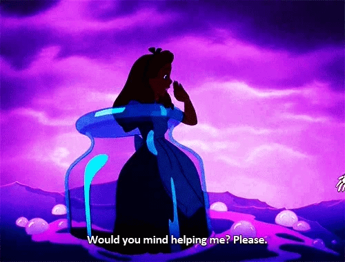 Alice Floating in Sea of Her Own Tears “Would you mind helping me? Please.”