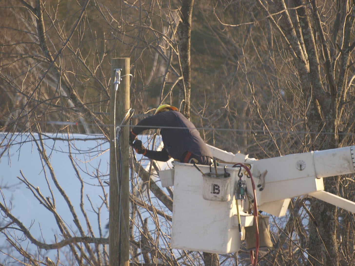 lineman on pole