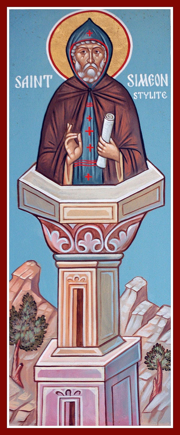 An Eastern Orthodox icon of St. Simeon Stylites