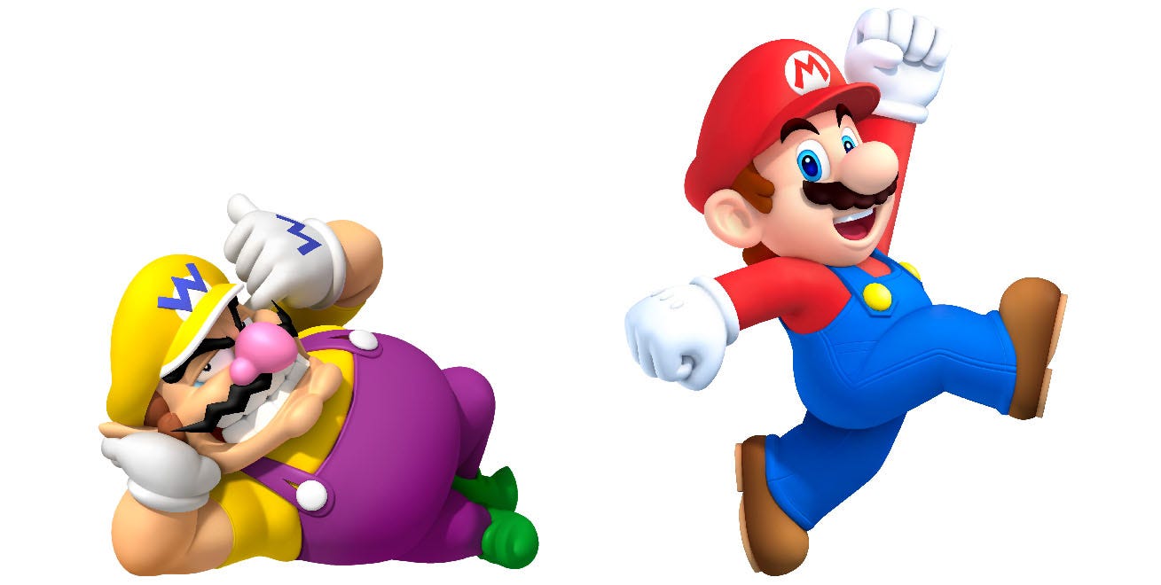 An image of Wario and Mario