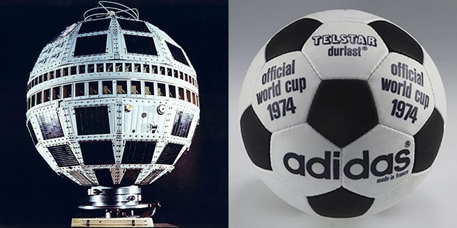 Telstar satellite, Adidas Telstar soccer ball