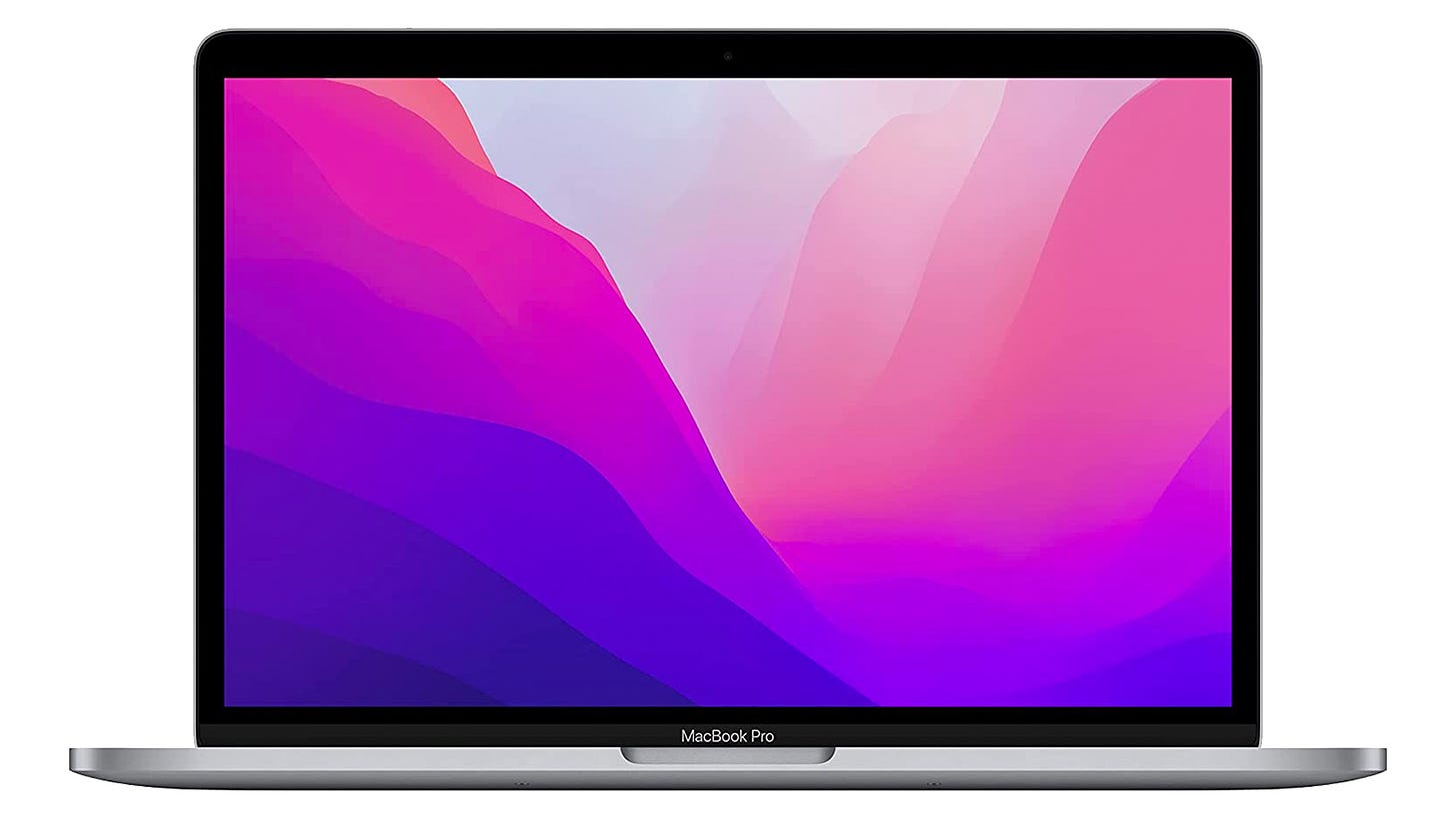 M2 MacBook pro 13-inch on a white background