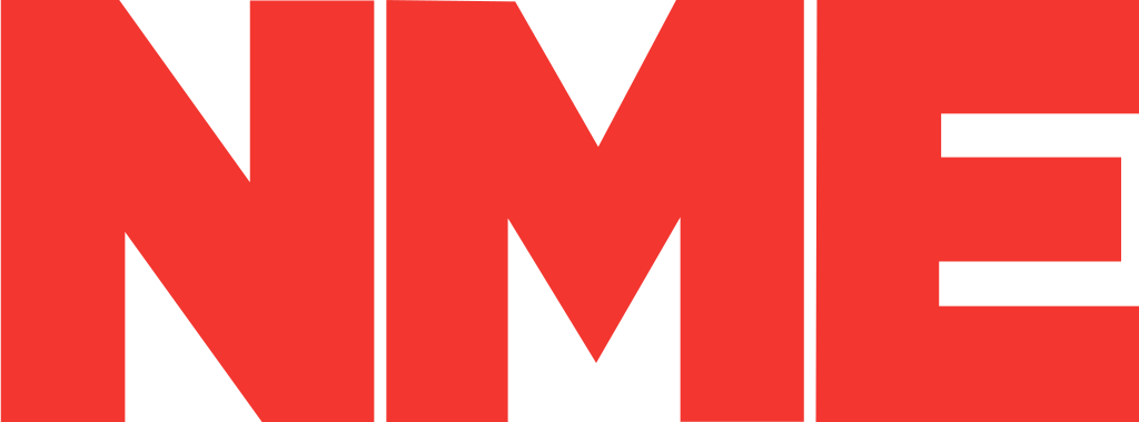 Logo for NME. The capitals letters N, M and E are spelled out close together in a large, red font.