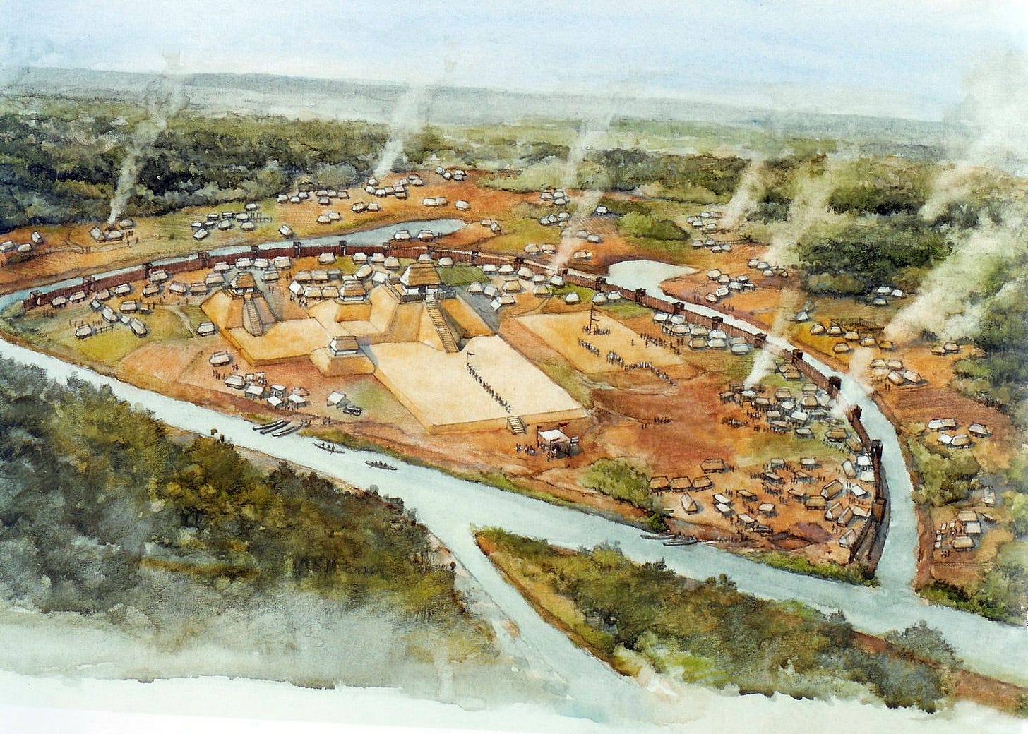 Etowah, a site of the Mississippian culture, 1000-1550 AD, Georgia, USA:  papertowns