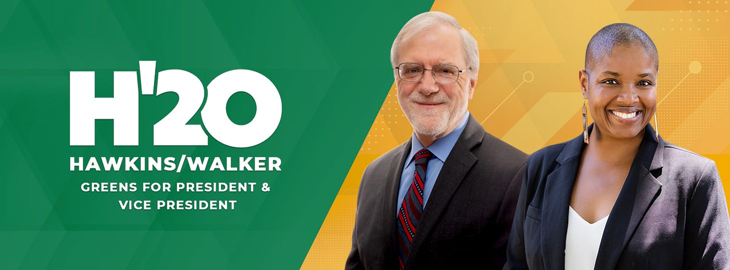 Howie Hawkins and Angela Walker, candidates for the Green Party nomination for president and vice president