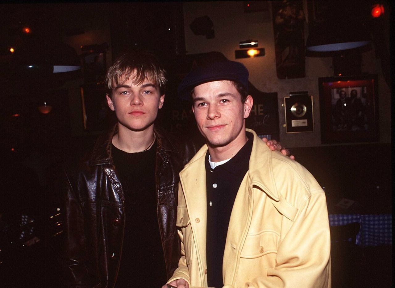 Leonardo DiCaprio and Mark Wahlberg, 1995 | Leonardo dicaprio photos,  Leonardo dicaprio, Young leonardo dicaprio