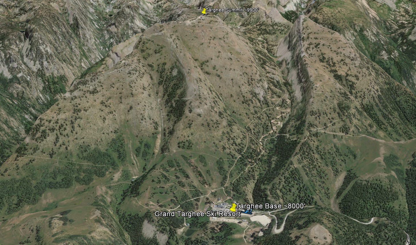 Grand Targhee Ski Resort Google Earth