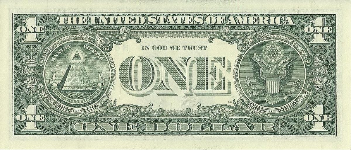 File:US one dollar bill, reverse, series 2009.jpg - Wikimedia Commons