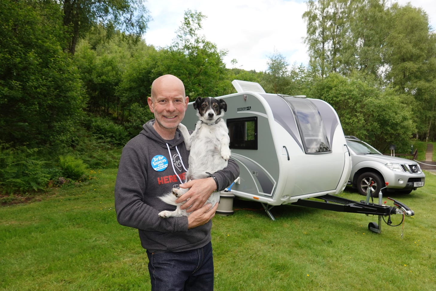 Andrew Ditton. Bailey Discovery D4-2. Caravan. Dog with caravan. Caravanning with pets. 