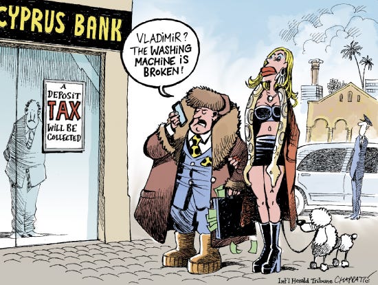 Cartoon: Russian Money Laundering - The English Blog