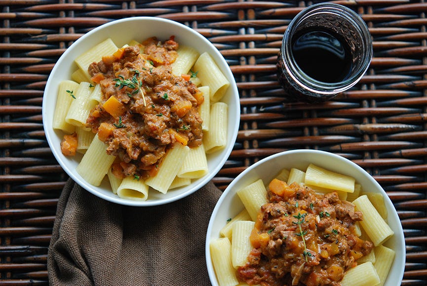 Butternut Squash Bolognese Sauce with Veal recipe Butternut Squash Bolognese Sauce with Veal recipe