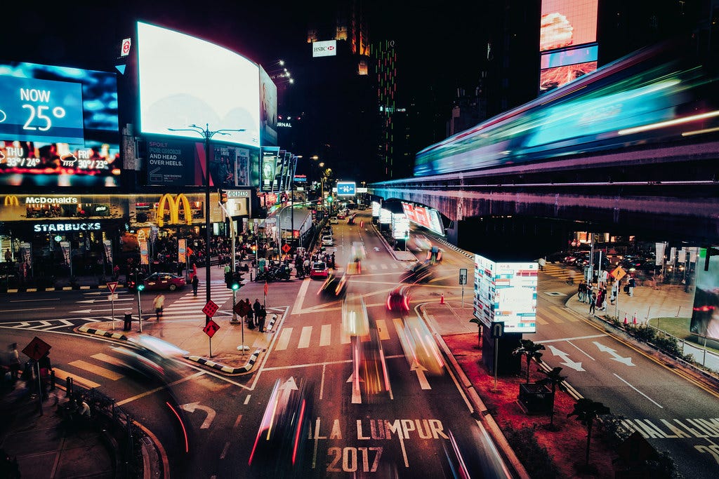 Downtown Kuala Lumpur at Night