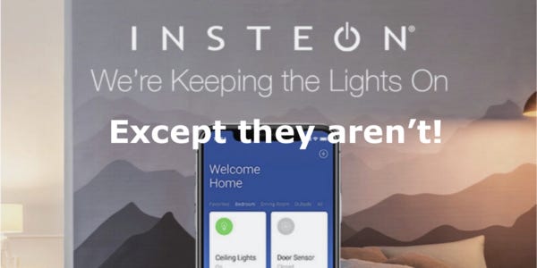 Insteon turned off the lights...