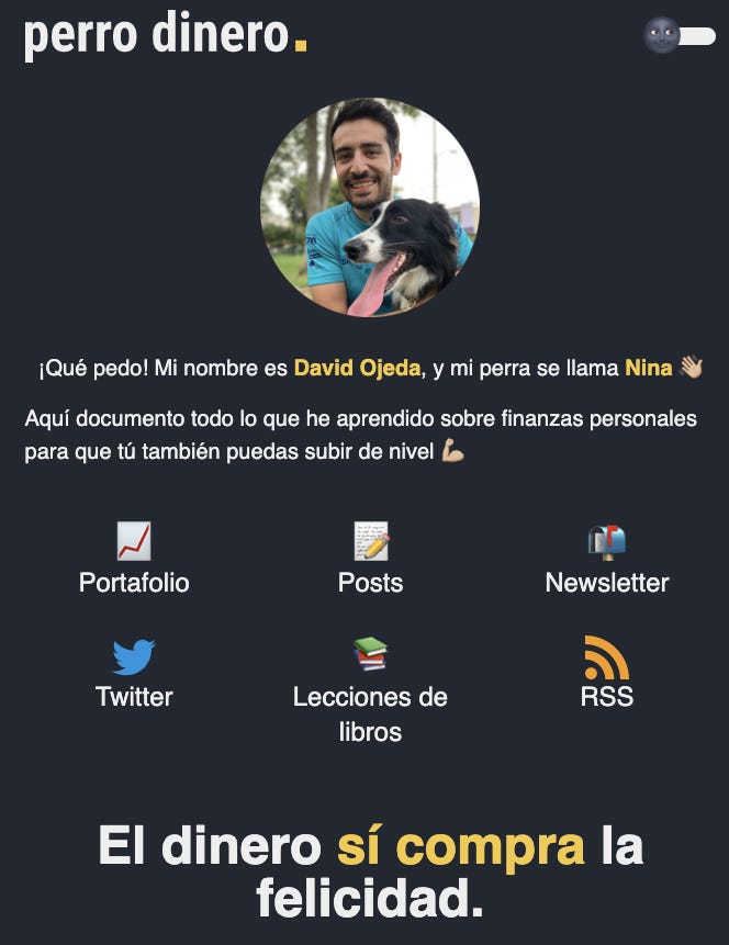 Mi blog en dark mode