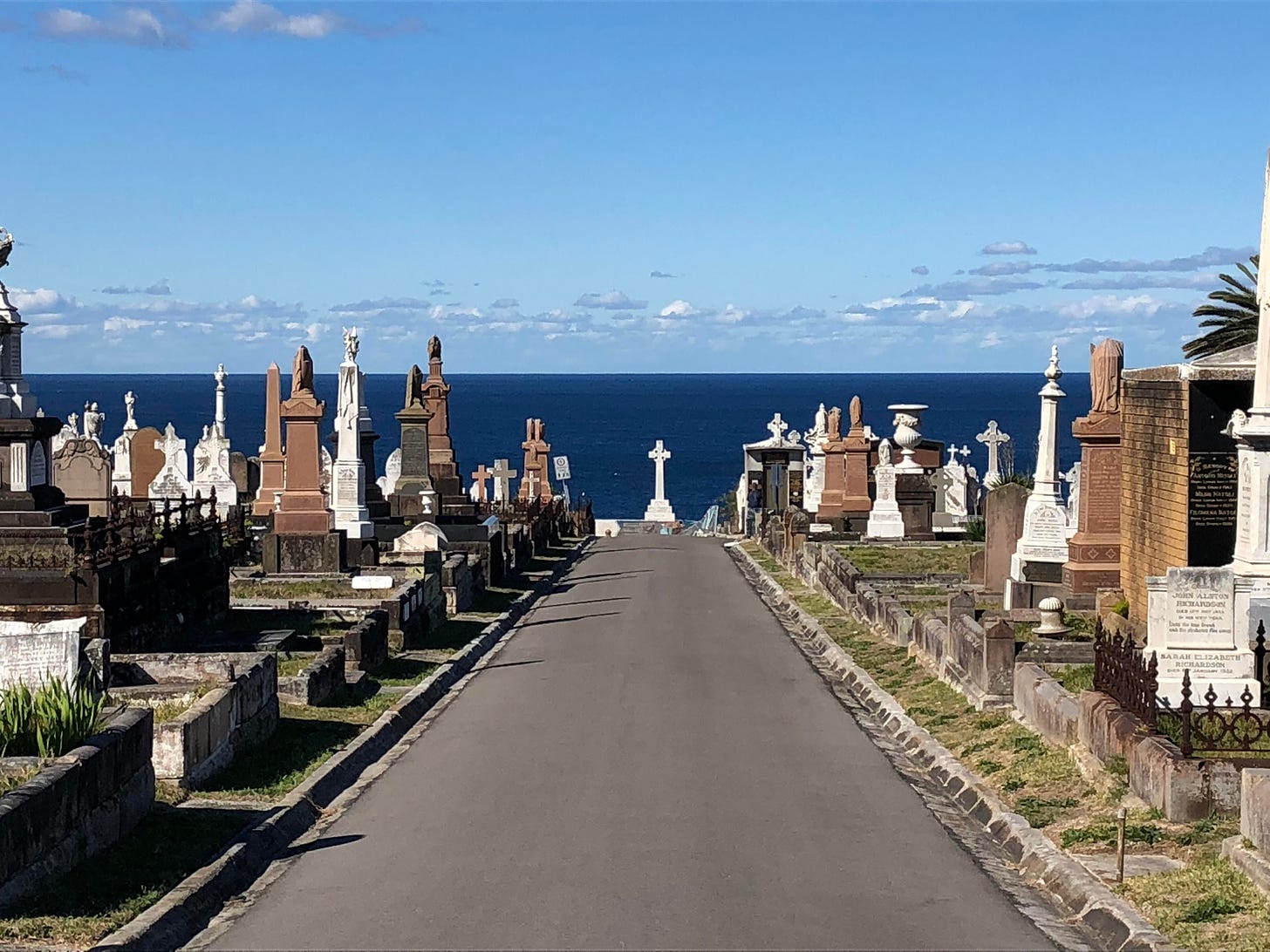 Cemetery between Bondi to Coogee walk : r/sydney