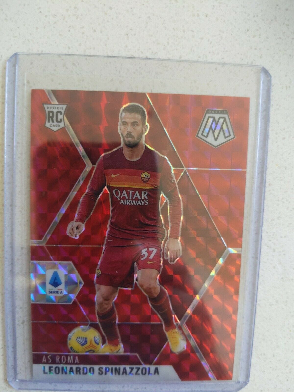 Image 1 - 2020-21 Panini Mosaic Serie A Leonardo Spinazzola RED Rookie Parallell RC 15