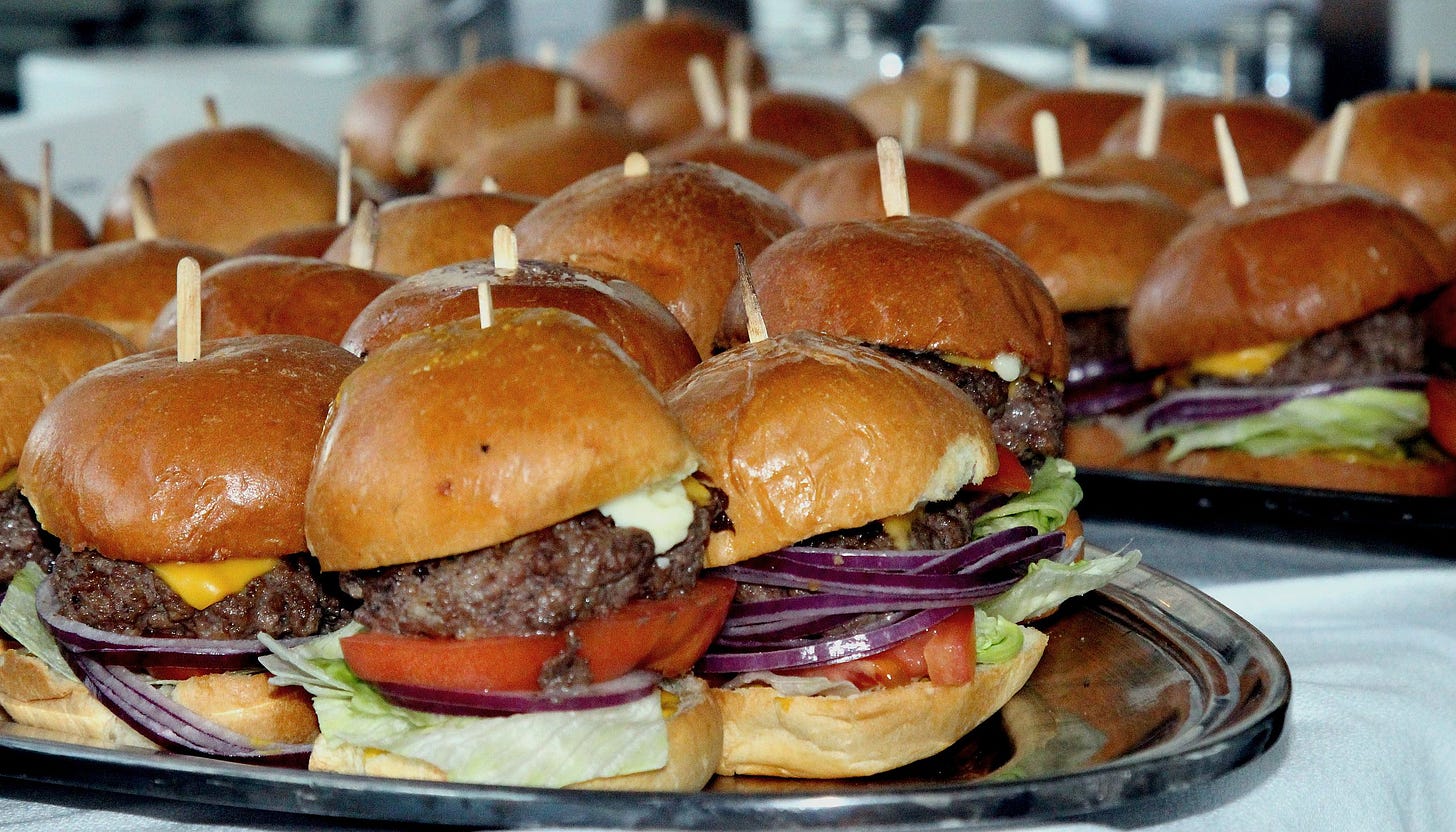 A party tray of sliders at a restaurant.jpg