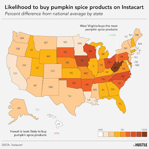 Pumpkin spice map