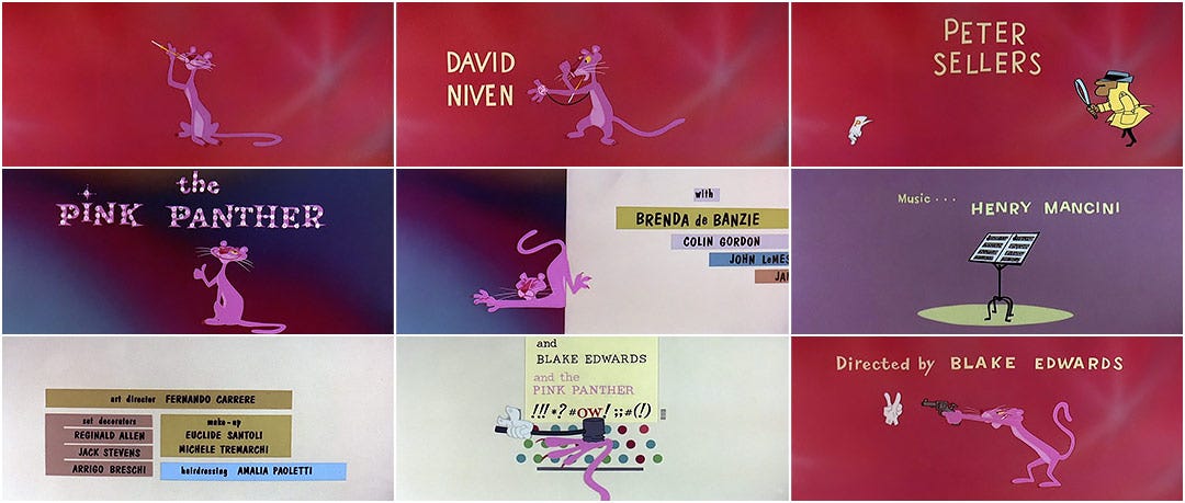 The Pink Panther (1963) — Art of the Title