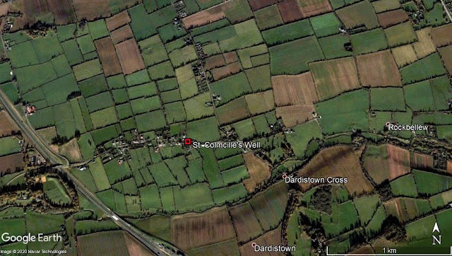 St. Colmcille's Well, Calliaghstown, Co. Meath, Satellite image 2005.