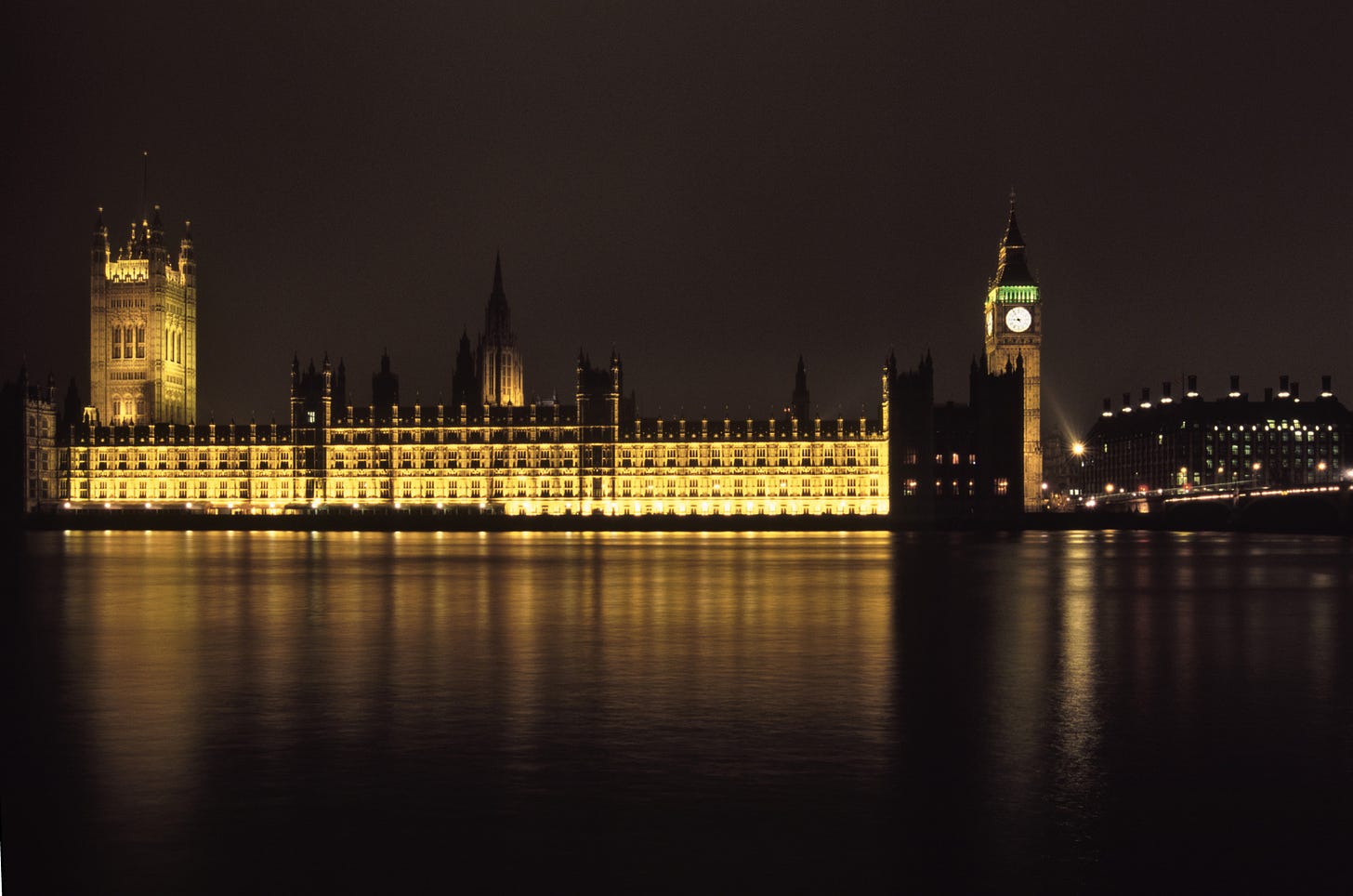 Palace of Westminster at night - Belgravia Books Collective