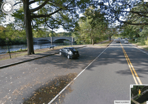 Google Maps street level view of bridge in Event Horizon