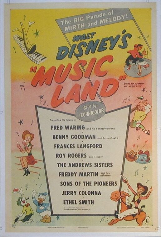 Original theatrical release poster for Music Land