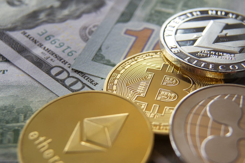 Crypto coins on Benjamins | Cryptocurrency coins including ...