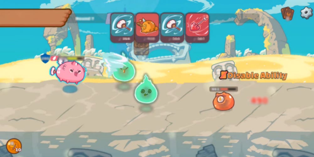 An example of a level boss in Axie Infinity