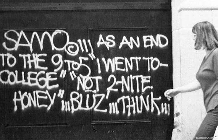 Jean-Michel Basquiat (SAMO) graffiti | Jean michel basquiat, Basquiat,  Basquiat art